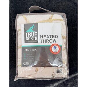 True North Heated Throw Blanket 50" X 60" 3 Heat Settings & Auto Shut Off